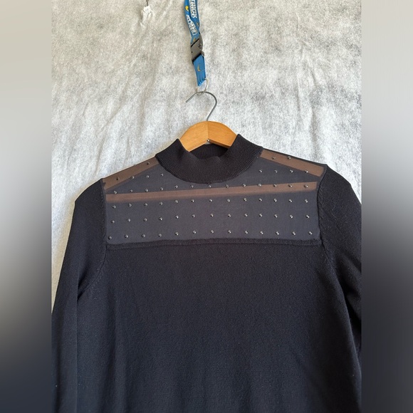 THALÍA SODI WOMENS SWEATER LONG SLEEVE WITH RHINESTONES SZ MEDIUM - Picture 5 of 10